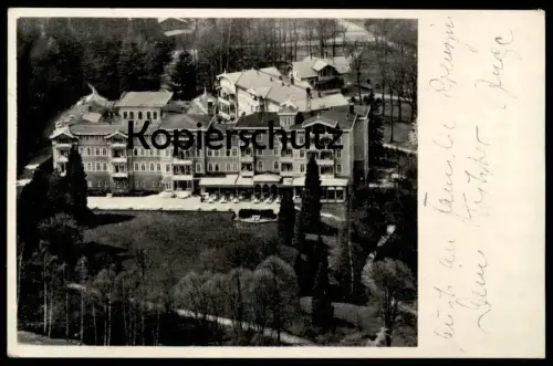ALTE POSTKARTE BAD HARZBURG HOTEL HARZBURGER HOF 1934 DAS SCHÖNSTE HOTEL IM HARZ LUFTBILD PANORAMA AK cpa Ansichtskarte