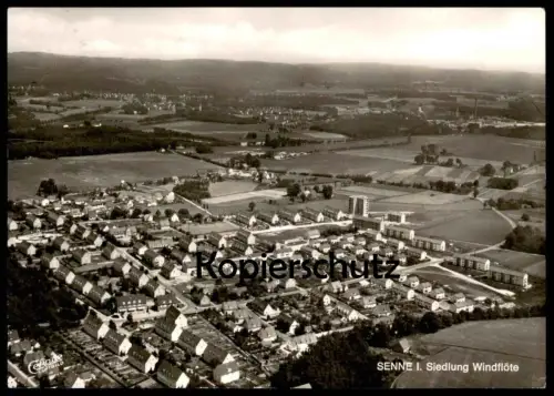 ÄLTERE POSTKARTE SENNE I SIEDLUNG WINDFLÖTE BIELEFELD FLIEGERAUFNAHME LUFTBILD PANORAMA cpa Ansichtskarte postcard AK
