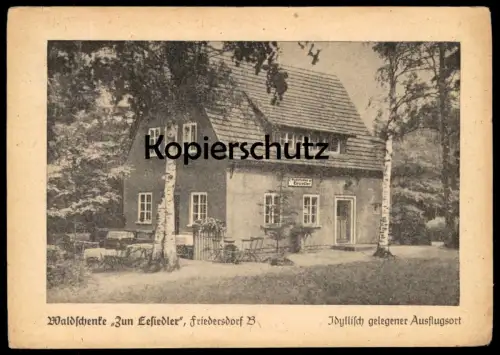 ALTE POSTKARTE WALDSCHENKE ZUM EESIEDLER FRIEDERSDORF SPREE Neusalza Spremberg Sachsen AK Ansichtskarte cpa postcard