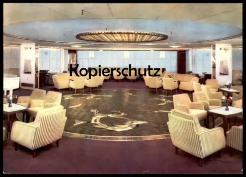 ÄLTERE POSTKARTE VIERSCHRAUBEN-TS BREMEN DAMPFER HAPAG LLYOD FÄHRE GESELLSCHAFTSHALLE steam boat Ansichtskarte postcard