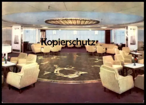 ÄLTERE POSTKARTE VIERSCHRAUBEN-TS BREMEN DAMPFER HAPAG LLYOD FÄHRE GESELLSCHAFTSHALLE steam boat Ansichtskarte postcard