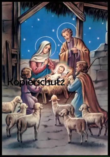 ÄLTERE POSTKARTE MARIA JOSEPH JESU HIRTE SCHAFE STALL KRIPPE RUMÄNIEN Josef Jesus Jesuskind Ansichtskarte cpa postcard