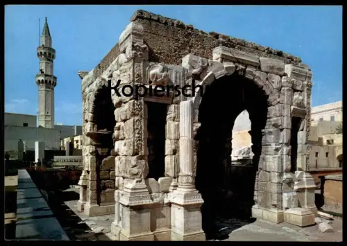 ÄLTERE POSTKARTE TRIPOLI MARCUS AURELIUS ARCH LIBYA LIBIA LIBYEN Tripolis Libiya Marco Aurelio postcard Ansichtskarte AK