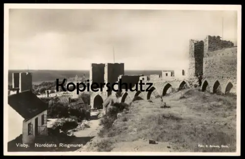ALTE POSTKARTE VISBY NORDÖSTRA RINGMUREN MAUER RINGMAUER wall Sverige sweden Schweden postcard cpa AK Ansichtskarte