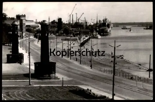 ÄLTERE POSTKARTE SZCZECIN NAD ODRA ODER HAFEN STETTIN Pommern polska Poland Polen cpa postcard AK Ansichtskarte