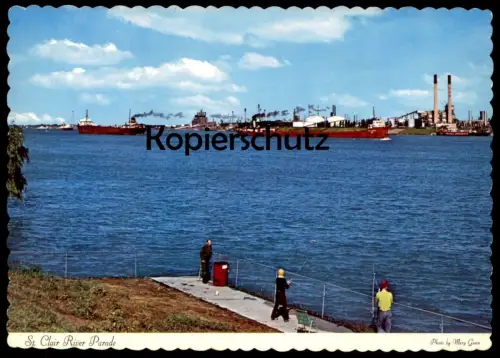 ÄLTERE POSTKARTE ST. CLAIRE RIVER PARADE CARGO SHIPS U.S. STEEL H. ROGERS & HARRY COULBY PICKANDS ship Angler postcard