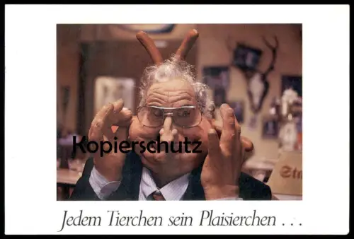 POSTKARTE HURRA DEUTSCHLAND TV SATIRE SHOW HELMUT KOHL AUS DEM LIEBESLEBEN DER OSTERHASEN Politiker Politik postcard cpa