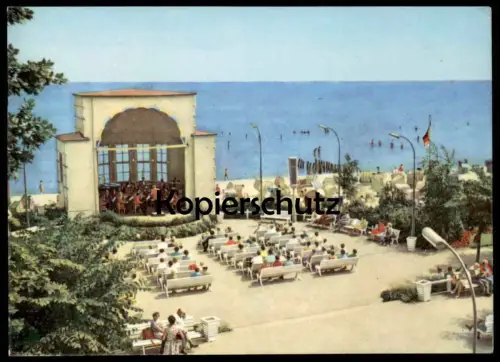 ÄLTERE POSTKARTE SEEBAD BANSIN KONZERTPAVILLON KONZERT Heringsdorf Usedom Uznam Mecklenburg-Vorpommern cpa AK postcard