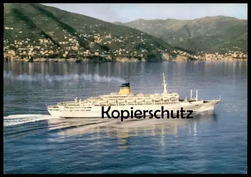 ÄLTERE POSTKARTE GUGLIELMO MARCONI GENUA TS GALILIEO GALILEI LLOYD TRESTINO ship Schiff Ansichtskarte postcard cpa AK
