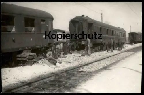 ALTE POSTKARTE EISENBAHNUNGLÜCK BÖHEIMKIRCHEN BBÖ ÖBB UNFALL ENTGLEISUNG DES SCHLAFWAGENS accident Zugunglück postcard