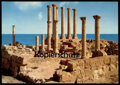 ÄLTERE POSTKARTE SABRATHA ANTIQUITIES LIBYA LIBIA LIBYEN Libiya Sabrata cpa postcard Ansichtskarte AK