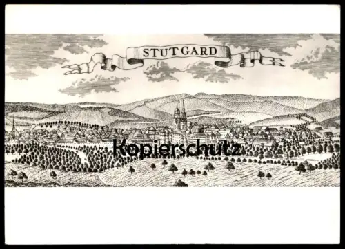 ÄLTERE POSTKARTE STUTGARD PANORAMA TOTALANSICHT STUTTGART Ansichtskarte AK cpa postcard