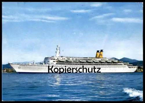 ÄLTERE POSTKARTE M/N EUGENIO C. FÄHRE M/S SCHIFF COSTA MOTONAVE PAQUEBOT ferry ship bateau postcard cpa AK Ansichtskarte