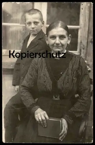 ALTE FOTO POSTKARTE OMA PASCHKY VERWITWETE KRENZIN GEB. MÜLLER LICHTBILD-ANSTALT FREDOW & BRUMMERT MAGDEBURG cpa photo