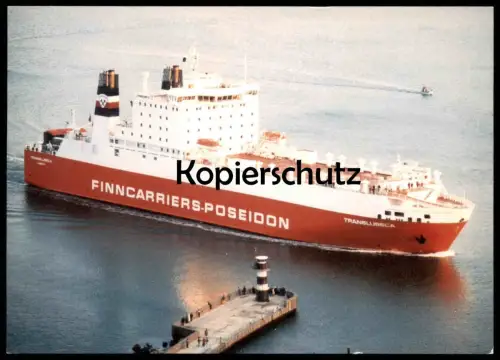 ÄLTERE POSTKARTE MS TRANSLUBECA FINNCARRIERS POSEIDON FRACHTSCHIFF Schiff cargo ship postcard Ansichtskarte cpa AK