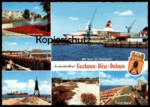 ÄLTERE POSTKARTE MS M.S. ASTOR KREUZFAHRTSCHIFF CUXHAVEN STEUBENHÖFT HADAG CRUISE LINE Schiff Motorschiff ship postcard