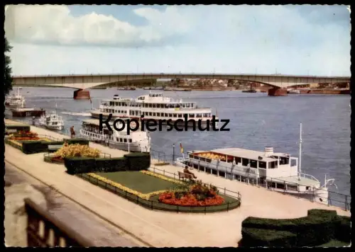 ÄLTERE POSTKARTE BONN RHEINPROMENADE AUSFLUGSSCHIFF VERONA FAHRGASTSCHIFF SCHIFFE SCHIFF Ansichtskarte AK postcard cpa