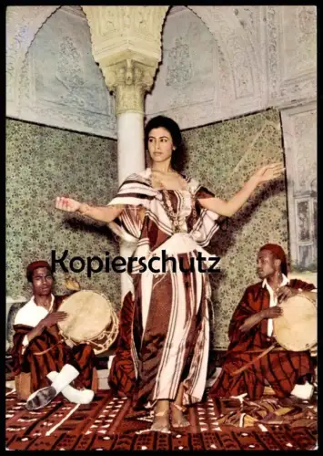 ZWEI ÄLTERE POSTKARTEN DANSEUSES TUNISIENNES TUNESIEN TUNISIE TANZ Tracht traditional costume folclorique dance danse