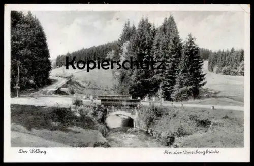 ALTE POSTKARTE AN DER SPEERBERGBRÜCKE 1942 DER SOLLING USLAR Ansichtskarte AK cpa postcard