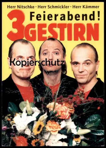 ÄLTERE POSTKARTE KABARETT NITSCHKE SCHMICKLER KÄMMER FEIERABEND 3GESTIRN COMEDIA KÖLN MUSIK SCHWAB postcard AK cpa