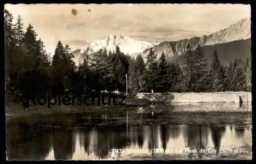 ALTE POSTKARTE CRANS MONTANA 1500 METER LE HAUT DE CRY 2970 METER LAC BARRAGE Suisse Schweiz Ansichtskarte cpa postcard