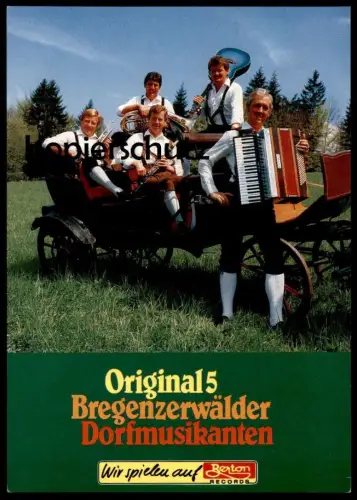 ÄLTERE POSTKARTE ORIGINAL 5 BREGENZERWÄLDER DORFMUSIKANTEN EGG ÖSTERREICH WEILER IM ALLGÄU Kapelle Autogramm autograph