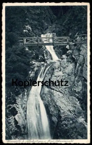 ALTE POSTKARTE WASSERFÄLLE BEI ALLERHEILIGEN 1933 OPPENAU STEMPEL MITTENMAIERS KURHAUS Ansichtskarte AK cpa postcard