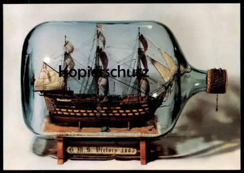 ÄLTERE POSTKARTE SEGELSCHIFF H.M.S. VICTORY 1805 BUDDELSCHIFF Schiff three-mastered sailing ship bateau postcard cpa AK