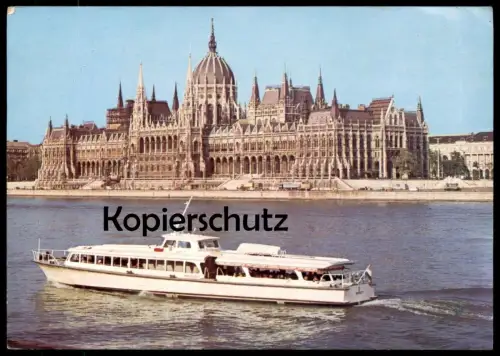 ÄLTERE POSTKARTE BUDAPEST PARLAMENT Parlement Parliament Schiff Bateau à vapeur ship cpa postcard AK Ansichtskarte