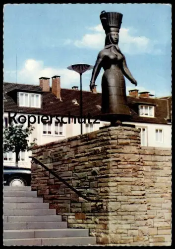 ÄLTERE POSTKARTE KLINGENSTADT SOLINGEN LIEFERFRAU Denkmal Frau Händler monument Ansichtskarte AK postcard cpa
