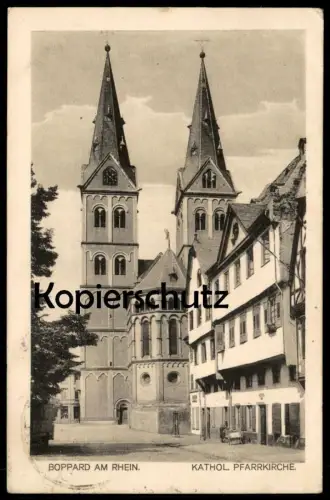 ALTE POSTKARTE BOPPARD KATHOLISCHE PFARRKIRCHE KIRCHE church église Ansichtskarte cpa postcard AK