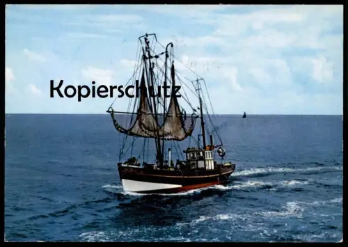 ÄLTERE POSTKARTE FISCHKUTTER FISCHERBOOT STEMPEL NORDERNEY fishing boat Schiff Ansichtskarte AK cpa postcard