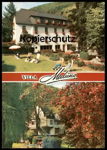 ÄLTERE POSTKARTE BAD BERTRICH VILLA MEDUNA EIGENER PARK LIEGEWIESEN PARKPLATZ Haus cpa postcard AK Ansichtskarte