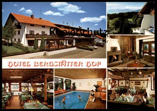 ÄLTERE POSTKARTE HOTEL BERGSTÄTTER HOF MISSEN IMMENSTADT KNOTTENRIED Schwimmbad indoor swimming pool piscine AK postcard