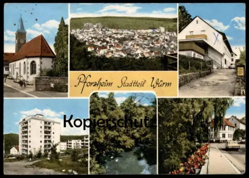 ALTE POSTKARTE PFORZHEIM STADTTEIL WÜRM STEMPEL 2. NOSTALGA BERLIN '80 Ansichtskarte cpa postcard AK