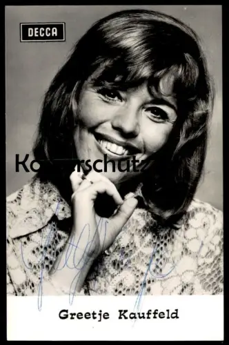 ÄLTERE POSTKARTE GREETJE KAUFFELD ORIGINAL UNTERSCHRIFT SÄNGERIN MUSIKERIN SCHLAGERSÄNGERIN DECCA Autogramm postcard cpa