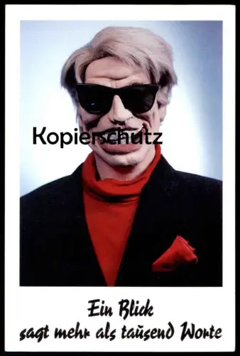 POSTKARTE HURRA DEUTSCHLAND TV SATIRE SHOW EIN BLICK SAGT MEHR ALS TAUSEND WORTE HEINO MUSIKER MUSIK Ansichtskarte AK