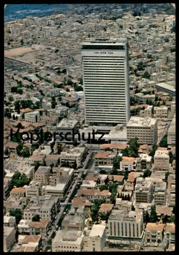 ÄLTERE POSTKARTE TEL AVIV SHALOM OBSERVATORY MIZPE SHALOM MAYER TOWER Tour Hochhaus Israel postcard cpa Ansichtskarte AK