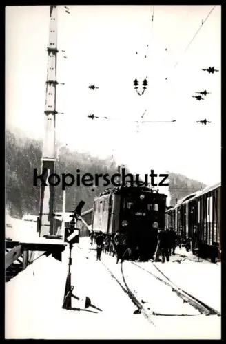 ALTE POSTKARTE ENTGLEISUNG BBÖ 1280 15 AN EINER WEICHE 01.01.1967 ÖSTERREICH EISENBAHN Zug Zugunglück Eisenbahnunglück