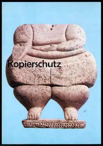 ÄLTERE POSTKARTE MALTA NATIONAL MUSEUM OF ARCHAEOLOGY VALLETTA FERTILITY DEITY LIMESTONE GÖTTIN FRUCHTBARKEIT postcard