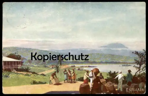 ALTE KÜNSTLER POSTKARTE RUDOLF HELLGREWE AFRIKA KAMERUN cameroon Indigene Native cpa postcard AK colony colonie Kolonie