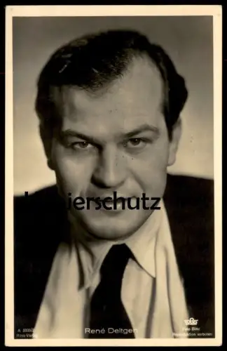 ALTE POSTKARTE RENÉ DELTGEN FILM-SCHAUSPIELER Krawatte Sakko actor acteur Ross Verlag Foto Binz postcard Ansichtskarte