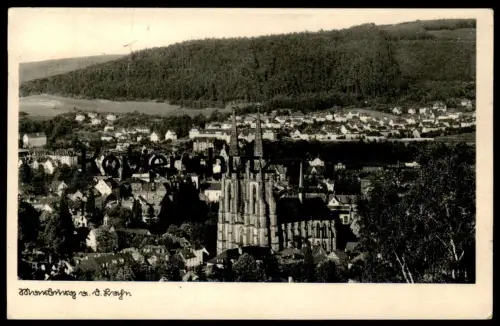 ALTE POSTKARTE MARBURG AN DER LAHN PANORAMA 1941 Gesamtansicht St. Elisabeth Kirche AK Ansichtskarte cpa postcard