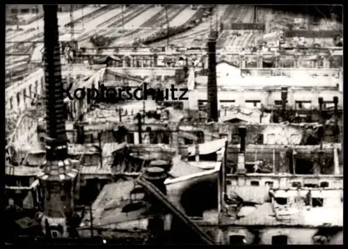 ÄLTERES REPRO FOTO KIEW BAHNHOF ZERSTÖRT station gare Kiev Ukraine postcard Ansichtskarte cpa AK