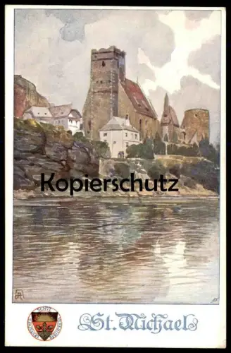 ALTE POSTKARTE WEISSENKIRCHEN ST. MICHAEL DEUTSCHER SCHUL-VEREIN 1880 KÜNSTLER A. RECKZIEGEL Ansichtskarte cpa postcard
