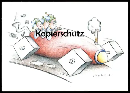 ÄLTERE KÜNSTLER POSTKARTE GIACOMO CARLONI JOKERS AUTO Humor humour car voiture cpa postcard Ansichtskarte AK