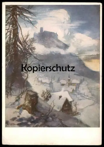 ALTE KÜNSTLER POSTKARTE BURG BÖSIG IN NORDBÖHMEN SCHLOSSBÖSIG BEZDEZ ERHARD ASTLER Böhmen Ansichtskarte postcard