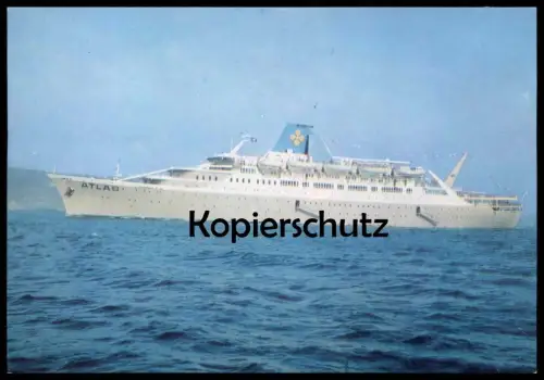 ÄLTERE POSTKARTE TTS ATLAS EPIROTIKI LINES GREEK ISLAND CRUISES JUPITER JASON APOLLO ORPHEUS M/S SCHIFF ship postcard
