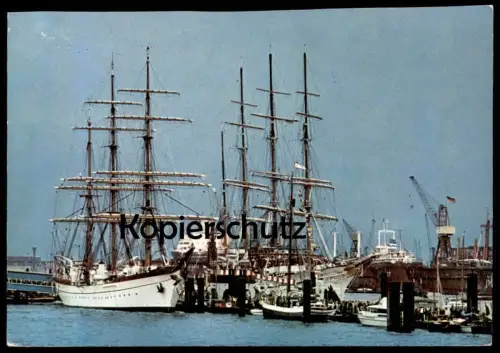 ÄLTERE POSTKARTE HAMBURGER HAFEN SCHIFF SEGELBOOT Hamburg sailing boat Hafen port harbour Ansichtskarte postcard cpa AK