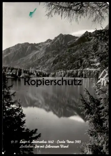 ÄLTERE POSTKARTE LAGO DI ANTERSELVA CRODA NERA ANTHOZER SEE SCHWARZE WAND Rasen-Antholz Südtirol Ansichtskarte postcard